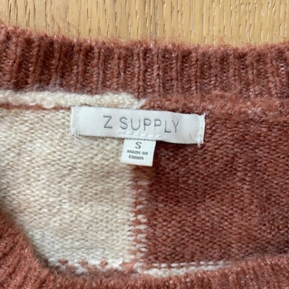Z Supply Rosi Blocked Sweater in Penny Size Small - Picture 4 of 5